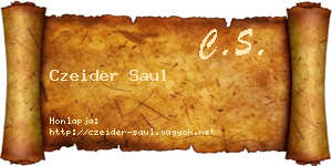 Czeider Saul névjegykártya